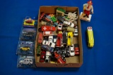 Box of assorted used diecast Fire/Rescue Vehicles, World's Best Fireman & 3-Green Light NYPD Vehicle