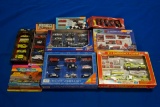 Large box w/several Playsets, Action City, 911 Emergency & others. 4-5 packs of Fire/Rescue Vehicles