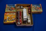 Box w/Boley HazMat Truck, 4-Fire Engines(Matchbox & others), Matchbox Military Hospital(2) & a Trave