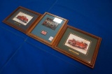 Set of 3 Pictures w/1-1949 Ahrens-Fox, 1-1939 Dodge Fire Truck & 1-Picture of Mack Engine #7 w/crew