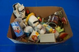 Large Box of Figurines & stuffed toys