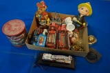 Figurines, Firefighter Coffee Can & Sno Globe