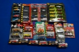 Box of 46 miniature Cars by Tonka, Maisto & others. 4-5 packs, 1-10 pack