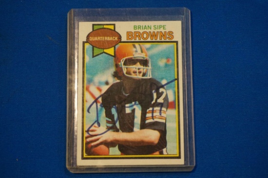 Brian Sipe Cleveland Browns Autographed Card 1979 Topps # 353. EXC+