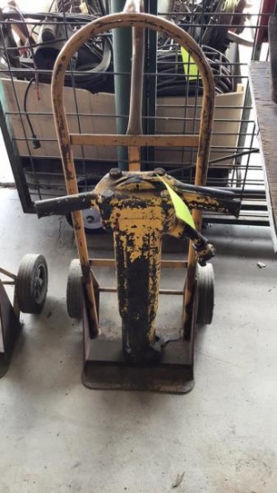 Yellow Jackhammer With Cart