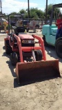 Kubota Tractor Bx 2230 W/loader Scraper Ser# 57143 1331.2 Hrs On Meter