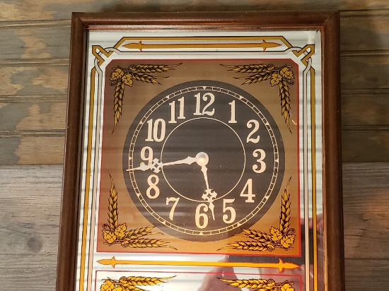 Vintage Lighted 10"x20" Schmidt Beer Sign Clock