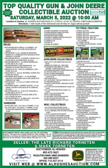 Top Quality Gun and John Deere Collectible Auction
