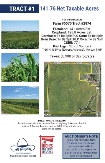 Tract 1 - 141.76 Acres