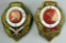 Two (2) USSR Soviet Russian World War II Army Flak Artillery and Armored Tank Badges