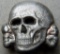 Waffen SS Officers Visor Cap Skull, German WWII