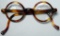 Vintage Tortoise Shell Childs Round Eyeglasses