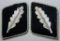 SS German Officer's Oak Leaf Collar Tabs