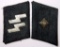 German SS Collar Tabs, Includes Labels