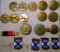 Grouping of U.S. Military Buttons and Pins