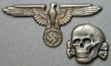 Waffen SS Officers Visor Cap Eagle and Skull, German WWII