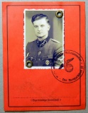 Waffen SS Ausweis Soldier Identification Card, German WWII