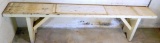 Pair of Vintage Wooden White Benches