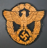 German Police Gestapo Swastika Eagle Cloth Stitched Patch