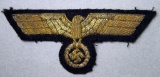 WWII German Kreiegsmarine Officer Eagle Swastika Shoulder Patch