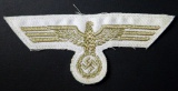 WW2 German Gold Stitched Kriegsmarine Swastika Eagle Summer Patch