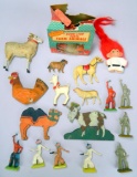 Animal and People Plastic and Wood Figure Toys