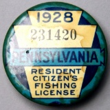 1928 Pennsylvania Resident Fishing License