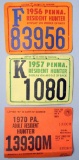 Three Vintage Pennsylvania Resident Hunting Licenses