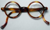 Vintage Tortoise Shell Childs Round Eyeglasses