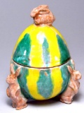 Wein Hofburg Striped Egg with Rabbit Decorations
