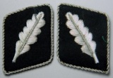 SS German Officer's Oak Leaf Collar Tabs