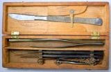 Antique Yarnall Field Military Surgical Tool Set in Wooden Box