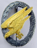 German WWII Luftwaffe Paratrooper Fallschirmjager Jump Badge