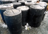 10 Black Hard Plastic Barrels