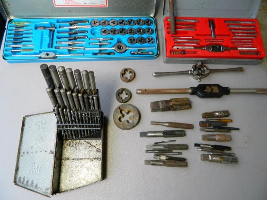 Grouping of Tap and Dies Sets and Drill Bits, Pickup Only