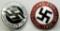 Studentbund Party Badge and Deutschland Erwache 1933 Party Badge, German WWII