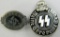 Two (2) German WWII Waffen SS Party Membership Badges