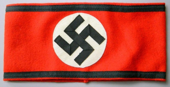 Waffen SS Swastika Overcoat Arm Band, German WWII