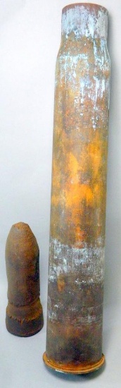 Dive-Recovered Artillery Shell and Round from WWI 'USS San Diego' Wreckage