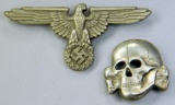 Waffen SS Officers Visor Cap Eagle and Skull, German WWII