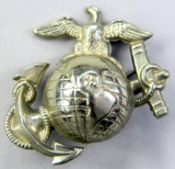 USMC World War I Marine Corps Eagle Globe & Anchor Cap Insignia