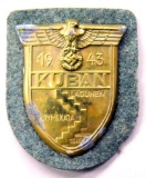 Army 1943 KUBAN Sleeve Shield, German WWII