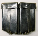 Waffen SS Machine Gun Leather Clip Pouch, German WWII