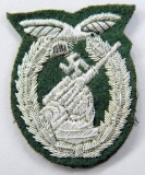 Luftwaffe Flak Artillery Badge in Bullion Wire, German WWII