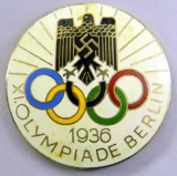 1936 Berlin XI Olympiad Olympics Badge, German WWII