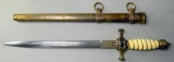 Imperial German WWI Naval Kriegsmarine Officers Dagger & Scabbard