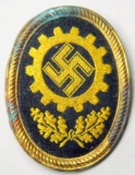 DAF Workers Officers Visor Cap Badge, German World War II