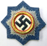 Luftwaffe Cloth German Cross in Gold, German WWII