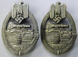 Army Silver and Bronze Tank Assault Badges, German WWII