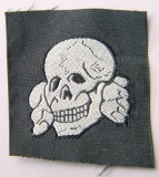 Waffen SS EM Cloth Visor Cap Skull, German WWII